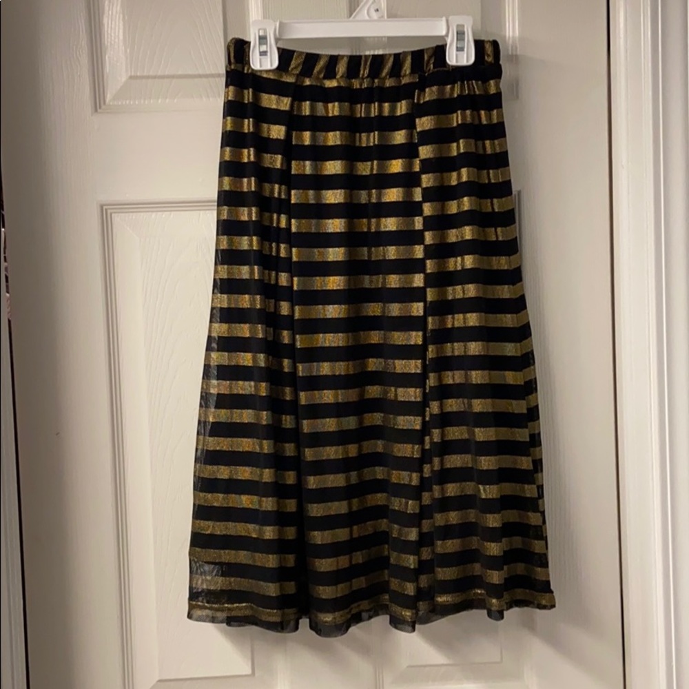 Black and Gold midi skirt
